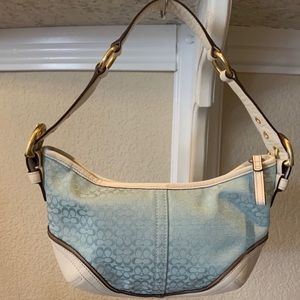Coach signature small shoulder hobo bag